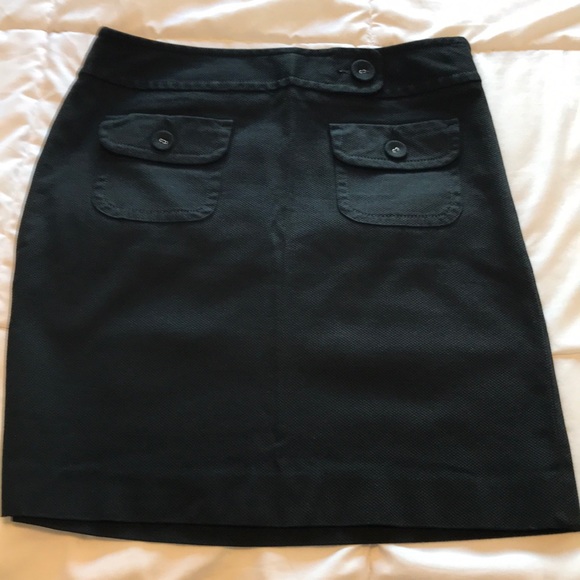 Ann Taylor Loft Black Cotton Blend Skirt Size 2 - Picture 3 of 10